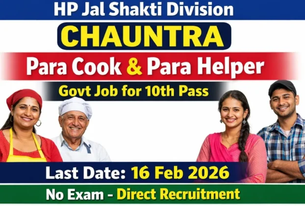 HP Jal Shakti Division Chauntra Para Cook & Para Helper Recruitment