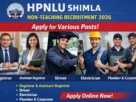 HPNLU Shimla Non Teaching Recruitment 2026