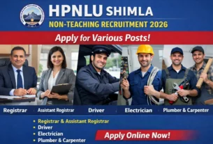 HPNLU Shimla Non Teaching Recruitment 2026