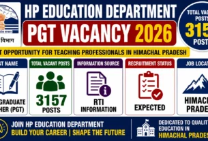 HP Education Department PGT Vacancy 2026 for 3157 Posts