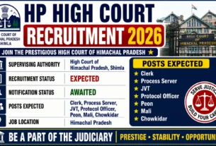 HP High Court Recruitment 2026 for Clerk, Process Server, Peon, Mali, Chowkidar
