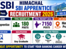 Himachal SBI Apprentice Recruitment 2026 for 180 Posts